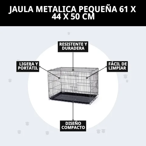 Cage métallique petite pour chiens en environnement domestique