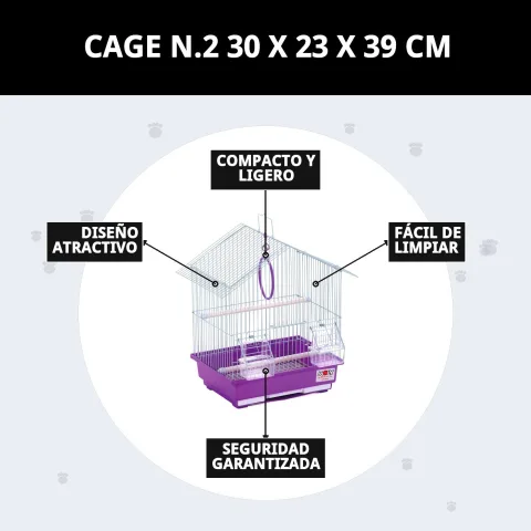 Cage N.2 équipée d'accessoires pour petits rongeurs