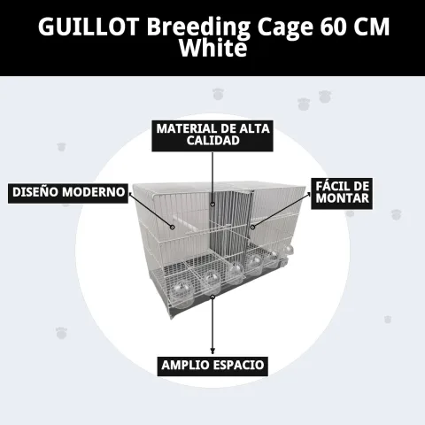 Accessoires et nettoyage facile de la cage Guillot 60 cm