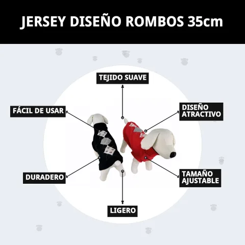 Emballage et présentation du pull motif losanges 35 cm