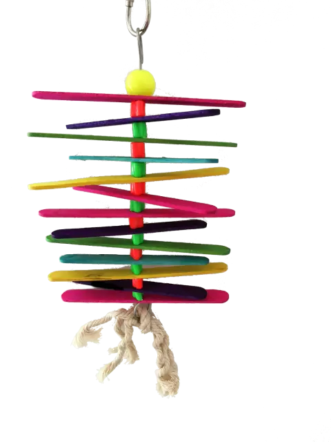 Jouet interactif en bois avec son et bâtonnets colorés 25,4x10 cm