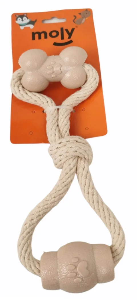 Vue latérale du jouet TPR Eco résistant et durable pour chiens