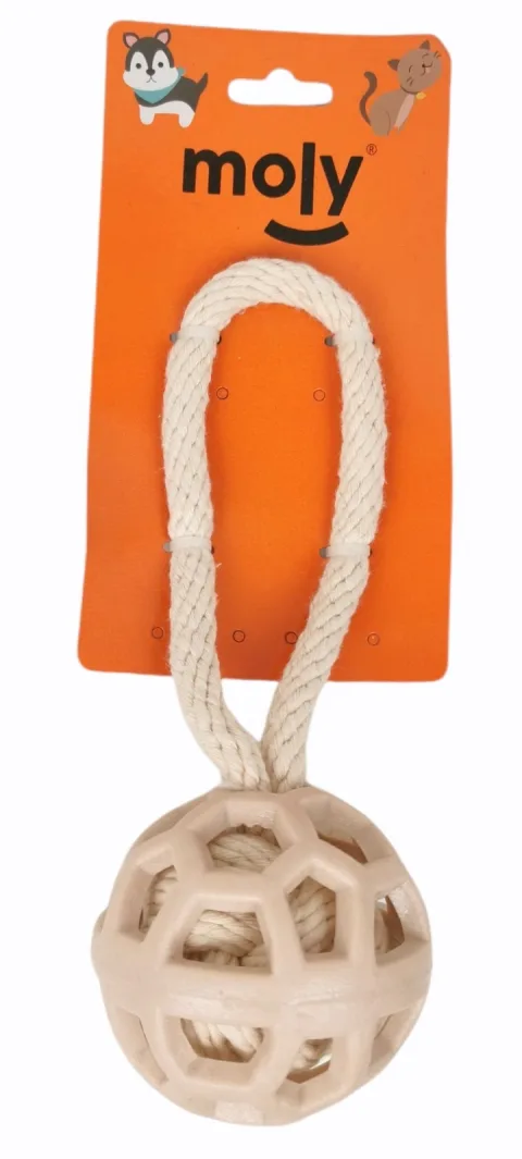 Détail du jouet TPR écologique avec corde en coton pour chiens chez Compa Pattes