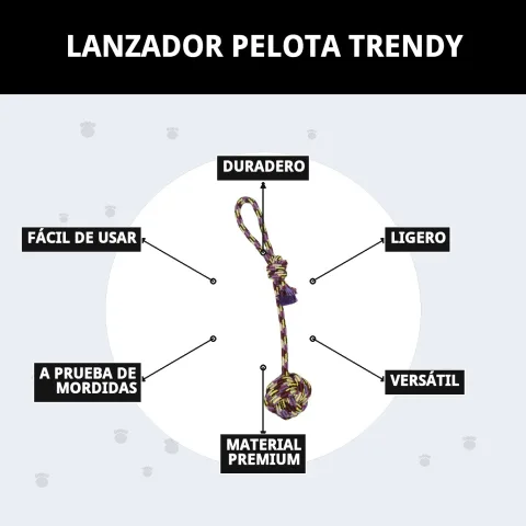 Emballage et présentation du lanceur de balle Trendy Moly chez Compa Pattes