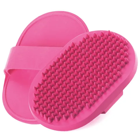 Manopla ovale en caoutchouc Moly | Brosse en gomme pour chiens et chats | Élimine les poils morts et masse la peau