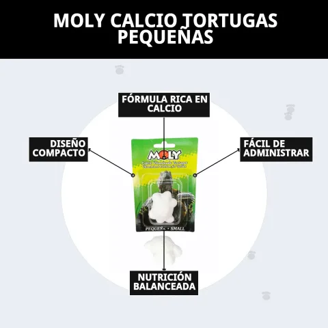 Conditionnement et blister du supplément MOLY Calcio pour tortues