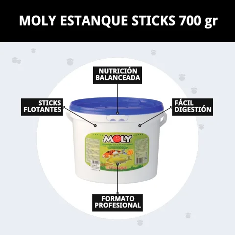 Poissons en bonne santé dans un étang après alimentation avec MOLY
