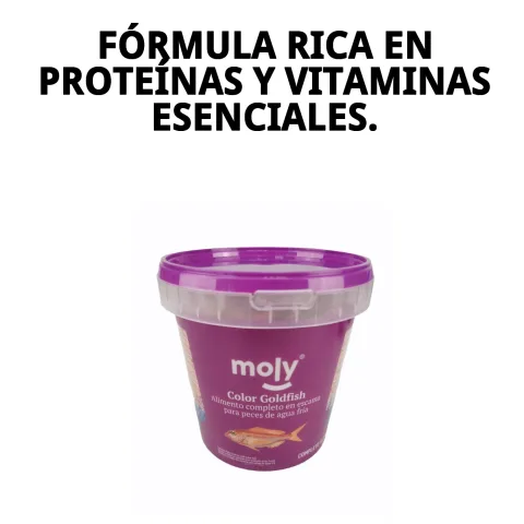 Aliment en flocons MOLY Goldfish Color pour poissons d'aquarium
