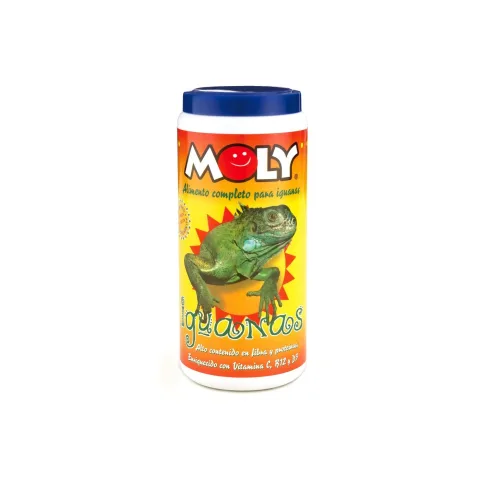 Aliment MOLY IGUANAS dans un récipient transparent