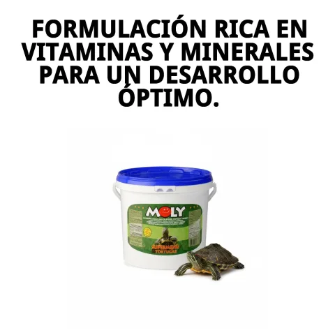 Aliment Moly Menu à côté d'un aquarium pour tortues