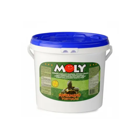 Tortue en aquarium avec aliment Moly Menu