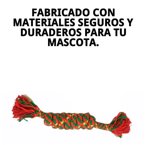 Vue latérale du mordeur 2 Nœuds Chia 15 cm pour chiens