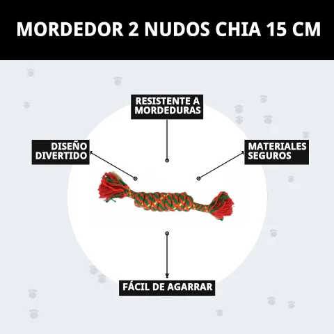 Présentation du mordeur avec deux nœuds pour mâcher et tirer