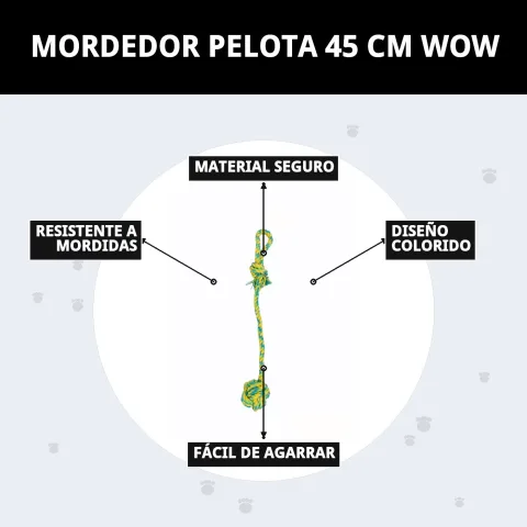 Emballage du Mordeur Balle WOW 45 cm Moly chez Compa Pattes