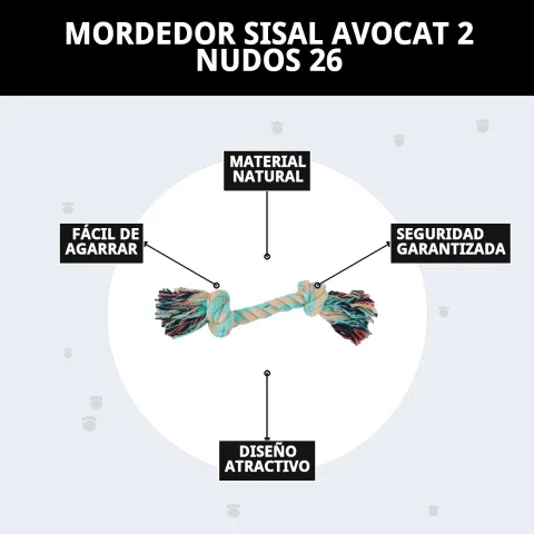 Emballage et présentation du jouet Sisal Avocat 2 nœuds