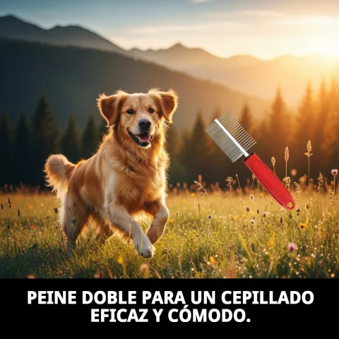 Détail des dents fines pour lisser et nettoyer le pelage