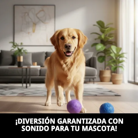 Balle lilas en caoutchouc sonore pour chiens