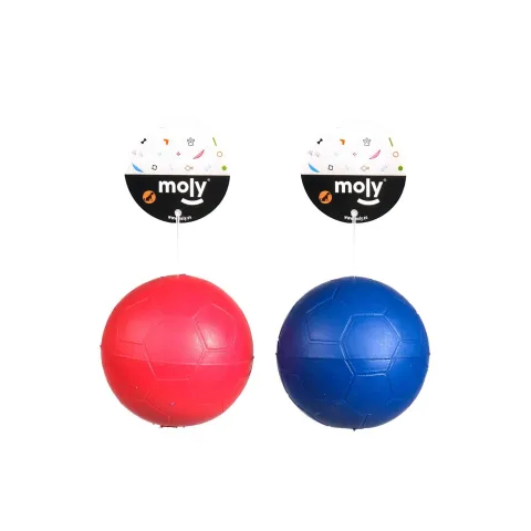 Balle en caoutchouc avec son pour chiens 6,5 cm couleur rouge