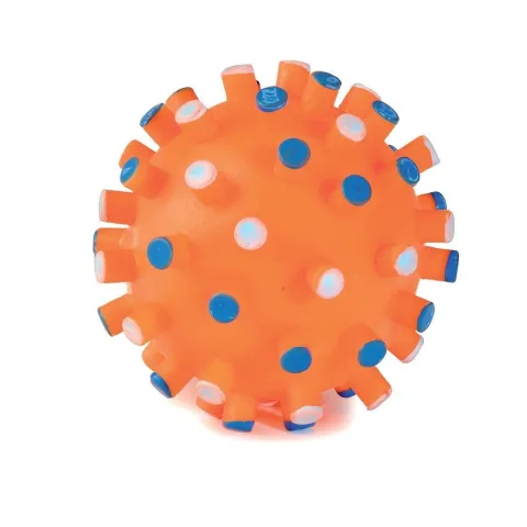 Détail de la texture de la balle dentaire en vinyle pour hygiène buccale
