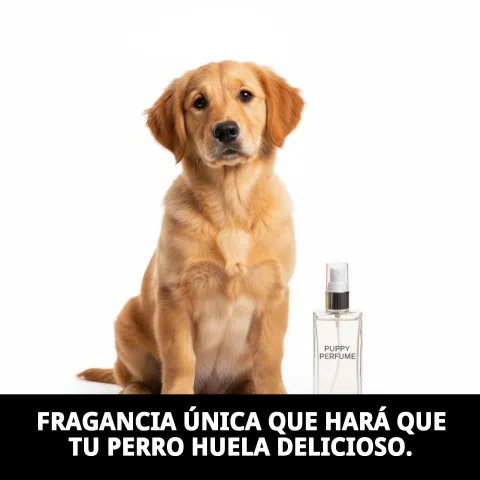 Application du parfum Puppy sur pelage de chiot