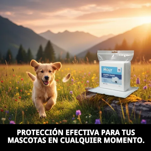 Pack de 10 unités de Puppy Pads Grandes Moly