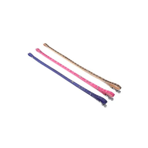 Fermeture solide de la laisse cuir avec motif os pour chiens
