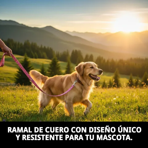 Finition détail os sur laisse en cuir pour animaux