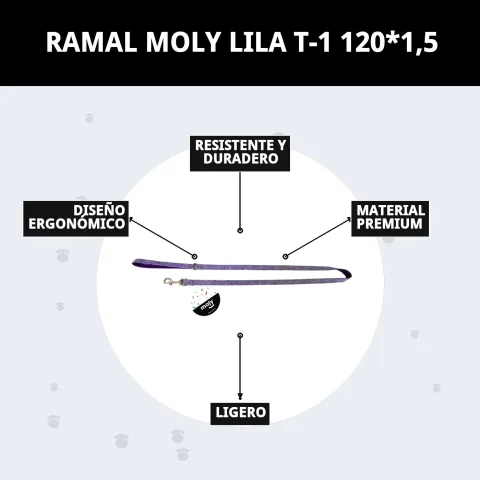 Logo Compa Pattes sur la laisse Moly lila