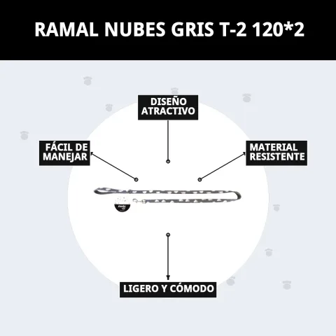 Ramal nubes gris T-2 en promenade nocturne avec un chien