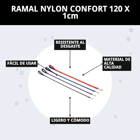 Vue générale du ramal nylon pour chiens chez Compa Pattes