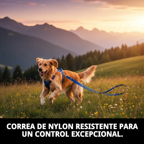 Vue latérale du ramal nylon police pour chiens