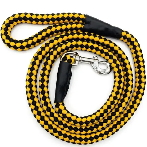 Détail mousqueton métallique renforcé ramal nylon tressé Compa Pattes