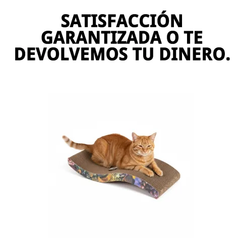 Griffoir ondulé pour chats en position horizontale