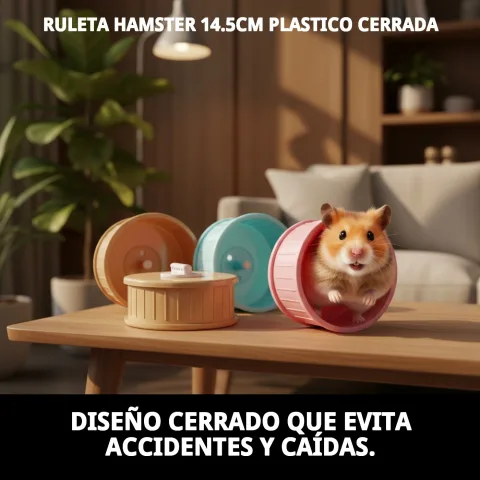 Accessoire pour rongeurs : roulette 14,5 cm en plastique fermé
