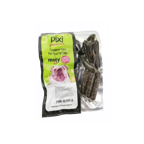 Détail des saucisses de poulet pour chiens Compa Pattes