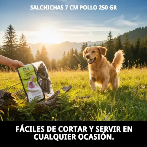Paquet de saucisses de poulet pour chiens en boutique en ligne Compa Pattes