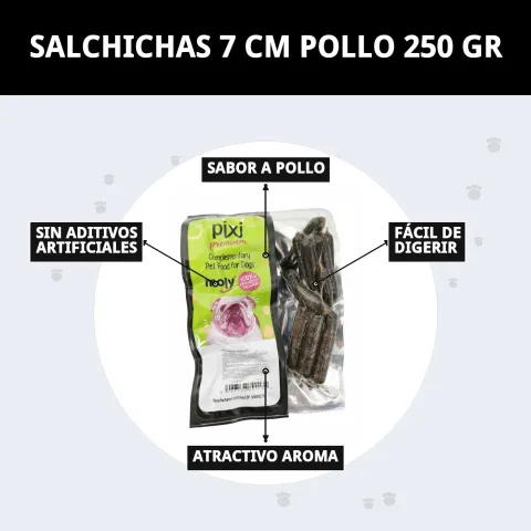 Saucisses de poulet pour chiens comme encas sain