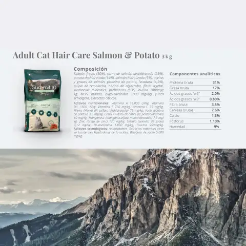 Gros plan sur croquettes sans céréales pour chats adultes sensibles SUMMIT 10