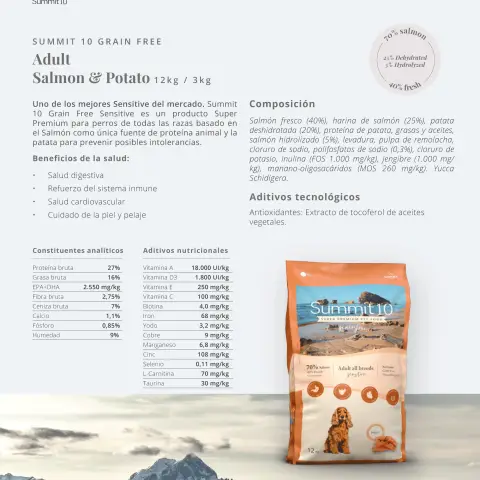 Croquettes hypoallergéniques sans céréales au saumon pour chiens sensibles