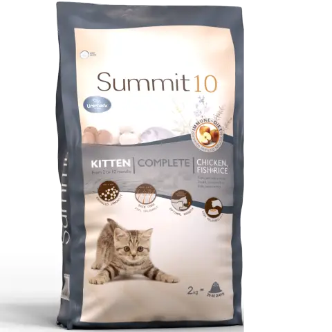 SUMMIT 10 Kitten Poulet & Riz 2 kg | Croquettes premium pour chatons en croissance