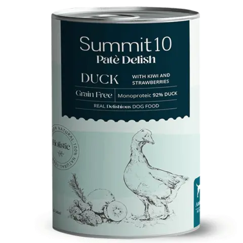 SUMMIT 10 Paté Delish White Fish 400 g - Alimentation humide monoprotéique pour chiens adultes