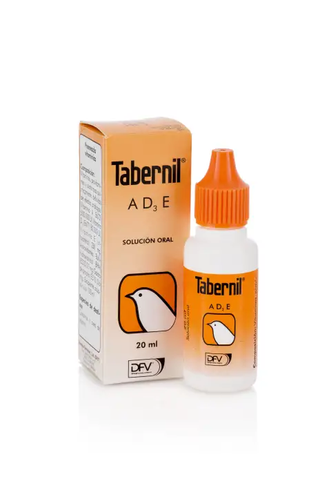 Détail du flacon liquide TABERNIL A+D3+E pour animaux