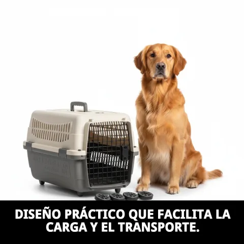 Chien à l'intérieur du transporteur Gulliver IATA n°4 pendant un voyage