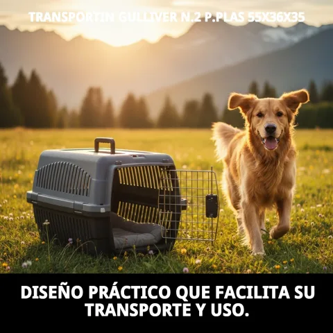 Transport sécurisé en voiture avec transportin Gulliver N° 2 fixé par la ceinture