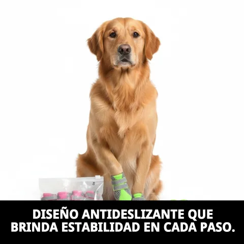 Chien marchant avec chaussures Moly Mascota T-S en extérieur