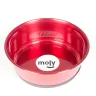 Gamelle inox antidérapante 0,70L rouge cerise 17cm