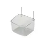 Mangeoire pour perroquets avec fixation fil métallique 9x7x6.5 cm lot de 10
