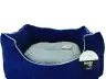 Coussin rectangulaire chenille bleu T-3 75x63x24 cm