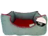 Corbeille rectangulaire chenille gris T-1 50x42x21 cm