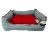 Corbeille rectangulaire chenille gris T-2 60x48x24 cm